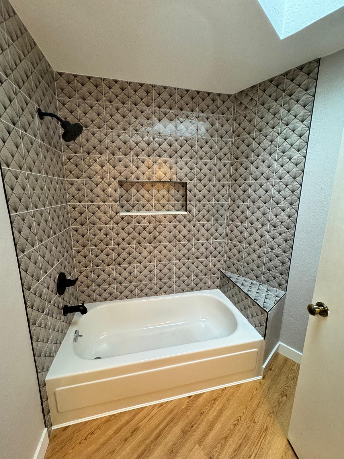 Patterned Tub Surround
